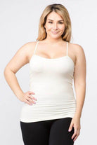 Yelete women's pink seamless tank top featuring adjustable straps and a flattering fit