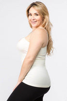 Yelete Women's Pink seamless tank top in a flattering fit for casual and active wear