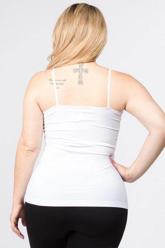 Yelete white seamless tank top for women featuring a comfortable fit, perfect for layering or casual wear