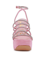 Rag Company black strappy platform sandals, stylish footwear for women