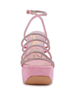 Rag Company black strappy platform sandals, stylish footwear for women
