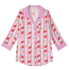 Pink strawberry sleep shirt for women, comfy and stylish for bedtime