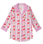 Pink strawberry sleep shirt for women, comfy and stylish for bedtime
