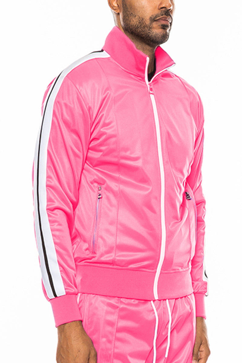 Front Pleat Full-Zip Track Jacket