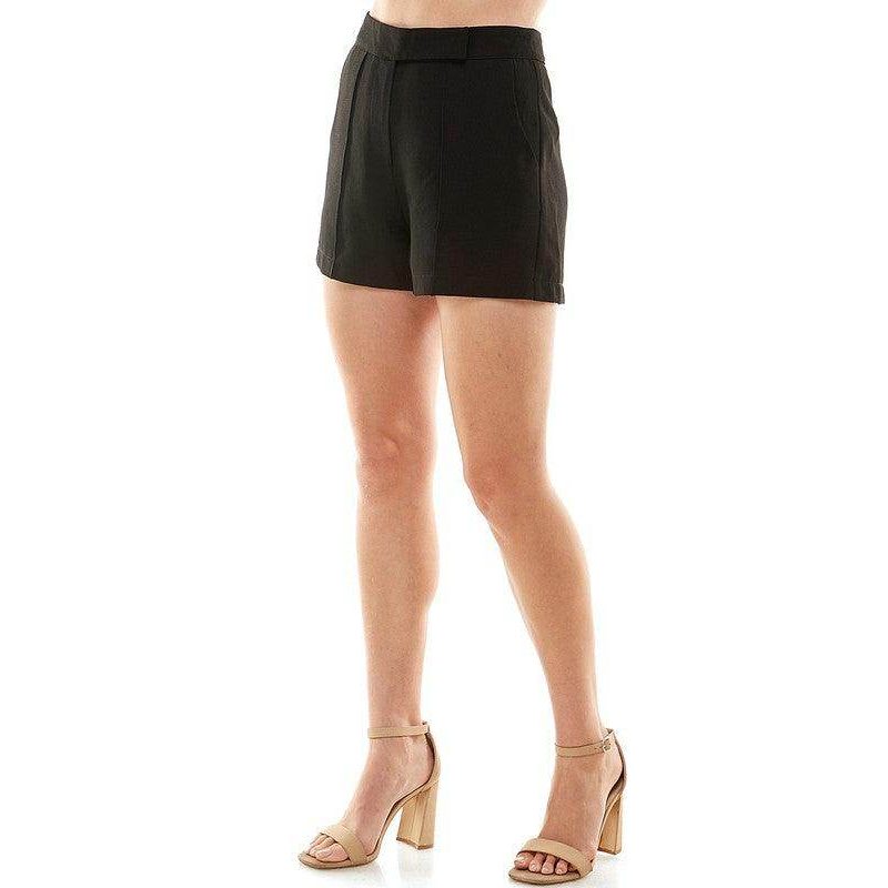 TCEC women's pintuck accent shorts in black, perfect for stylish summer outfits