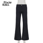 Women's striped bootcut jeans boots, perfect for casual outings