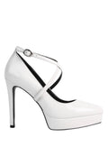 Pixie Dust Patent Faux Leather Cross Strap Pumps