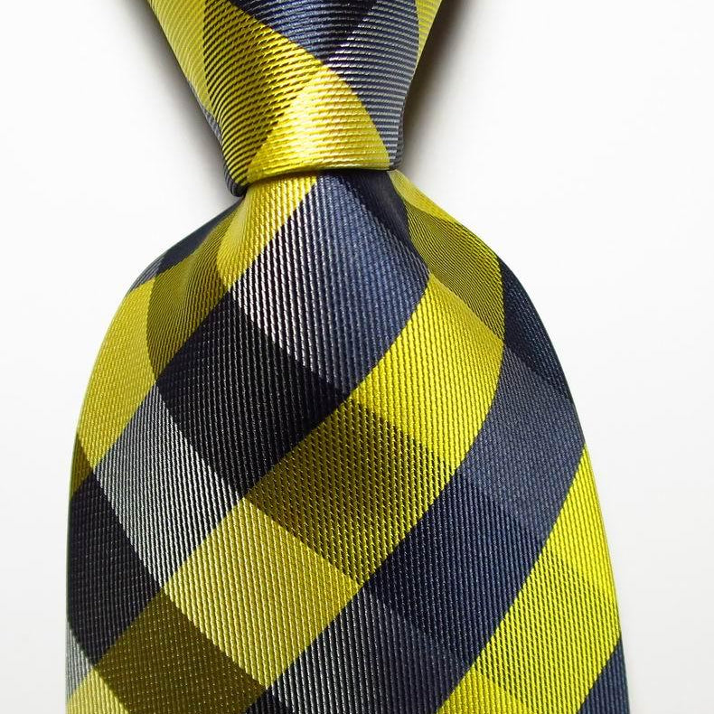 Men's Accessories - Ties Plaid Tie Mens 9Cm Silk Necktie Set Red Blue Yellow