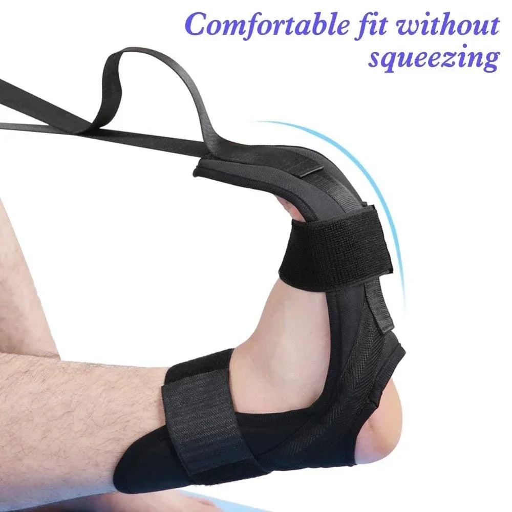 Black plantar fasciitis foot stretcher for comfortable arch support