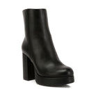 Rag Company stylish black platform ankle boots for women with a sleek design and chunky heel
