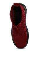 Women's red Rag Company boots with platform for stylish comfort