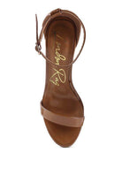 Rag Company Women's Nude Platform Heels for Summer with Adjustable Ankle Strap and Comfortable Design