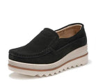 VacationGrabs Women's Flats in Black with Platform Slip-Ons for Travel Comfort and Style