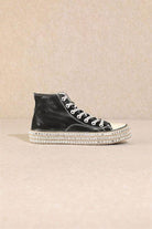 Black high-top sneakers for women, perfect for casual wear