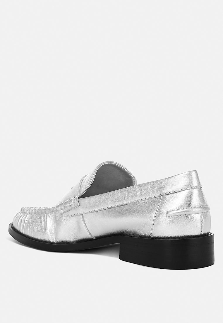 Mocassins en cuir véritable Plavia