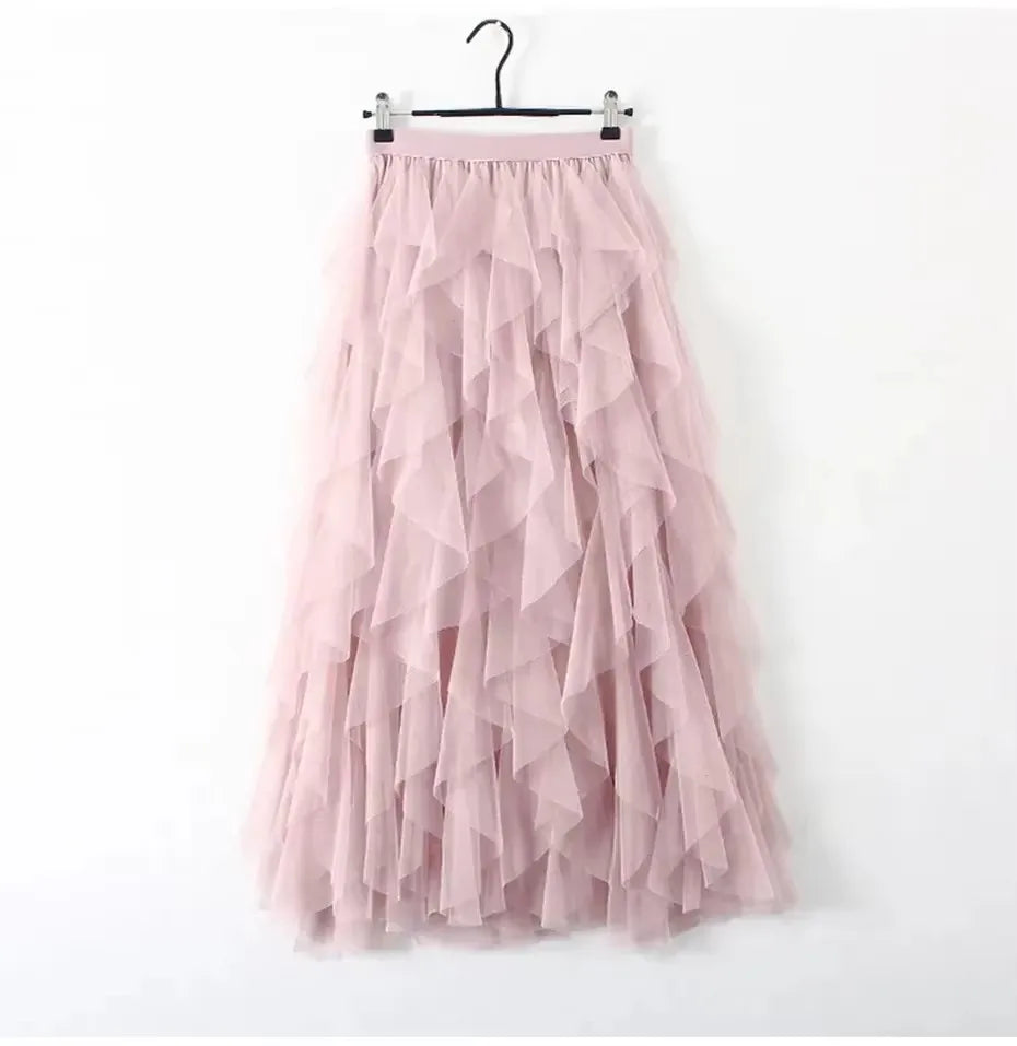 Women's pink pleated skirt skirt, perfect for casual outings