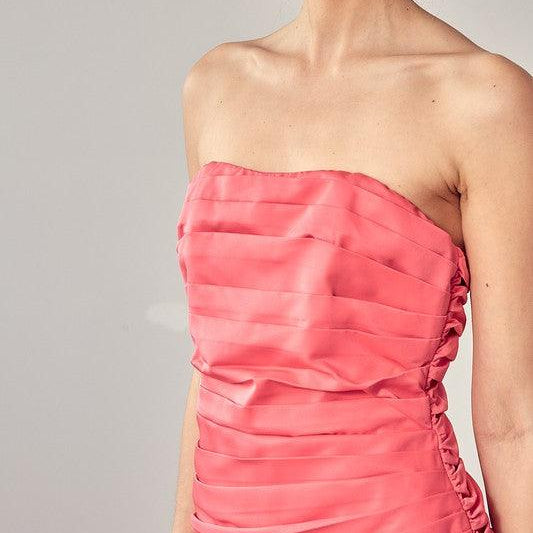 Women's Dresses Pleated Wrap Tube Dress