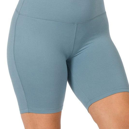 Women's Shorts Plus Brushed Wide Waistband Biker Shorts