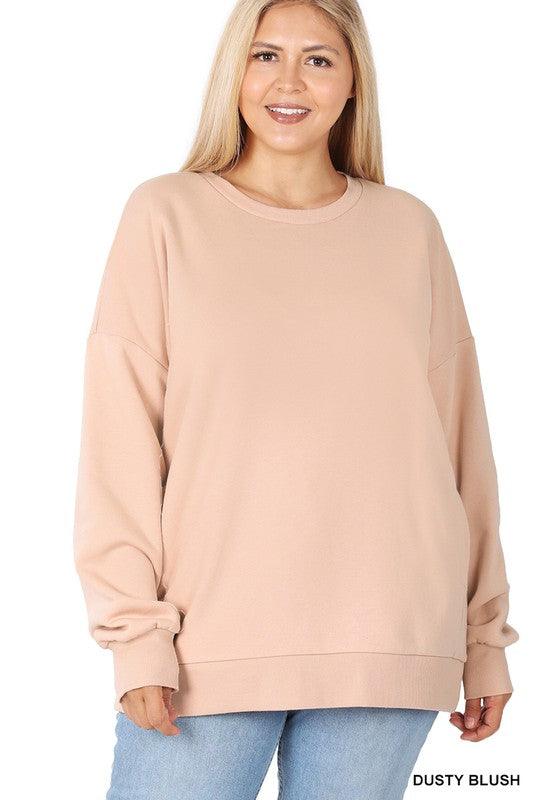 Women's Sweatshirts & Hoodies Plus Long Sleeve Round Neck Sweatshirt