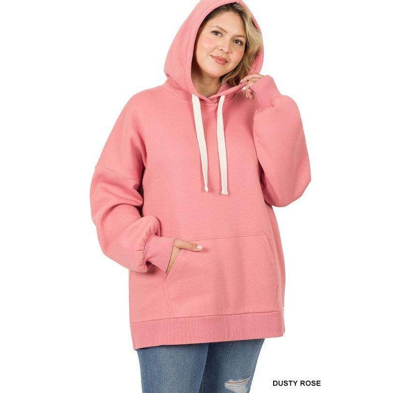 Plus Oversized Hoodie Longline Sweatshirt - VacationGrabs