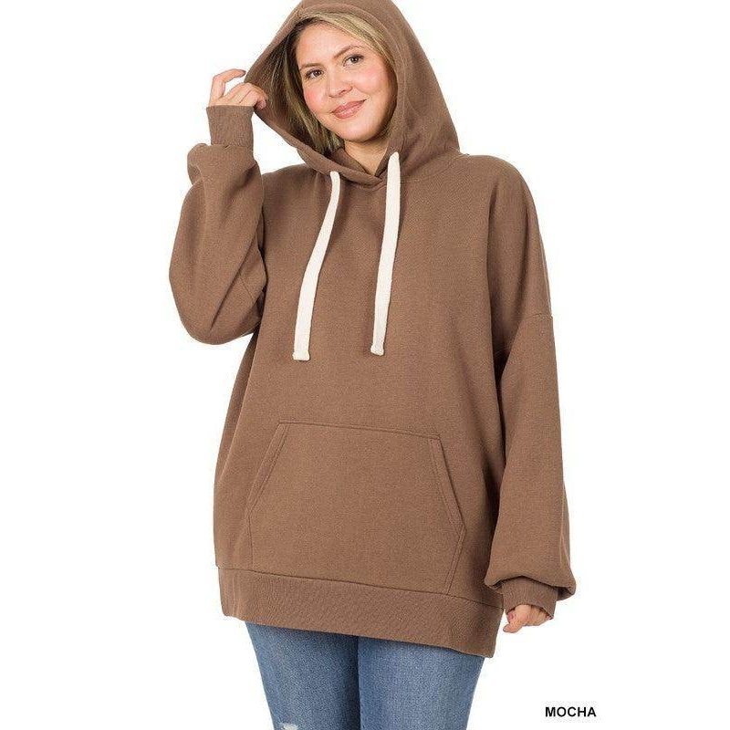 Plus Oversized Hoodie Longline Sweatshirt - VacationGrabs