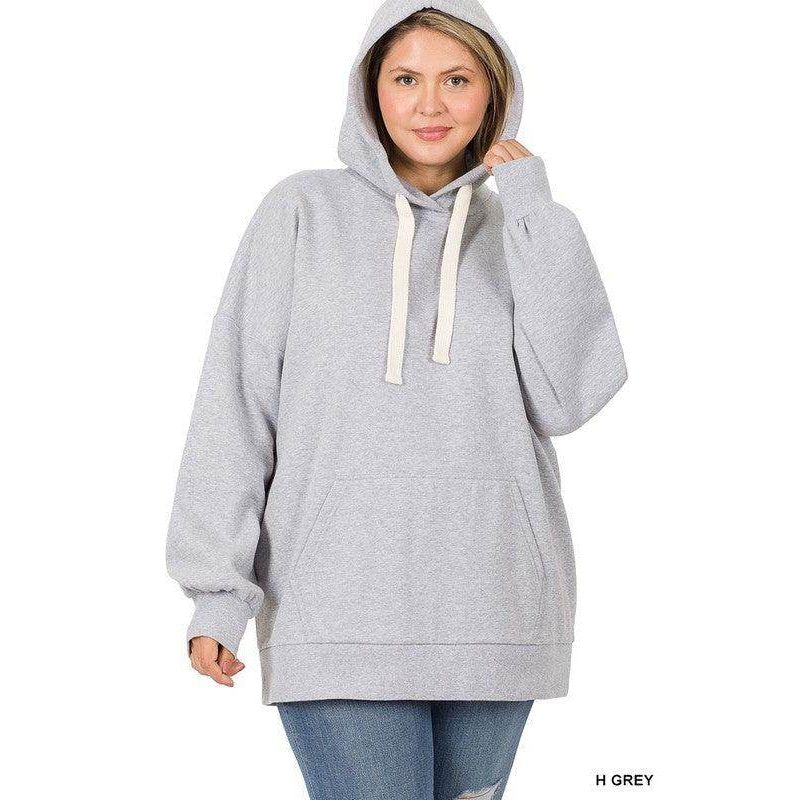 Plus Oversized Hoodie Longline Sweatshirt - VacationGrabs