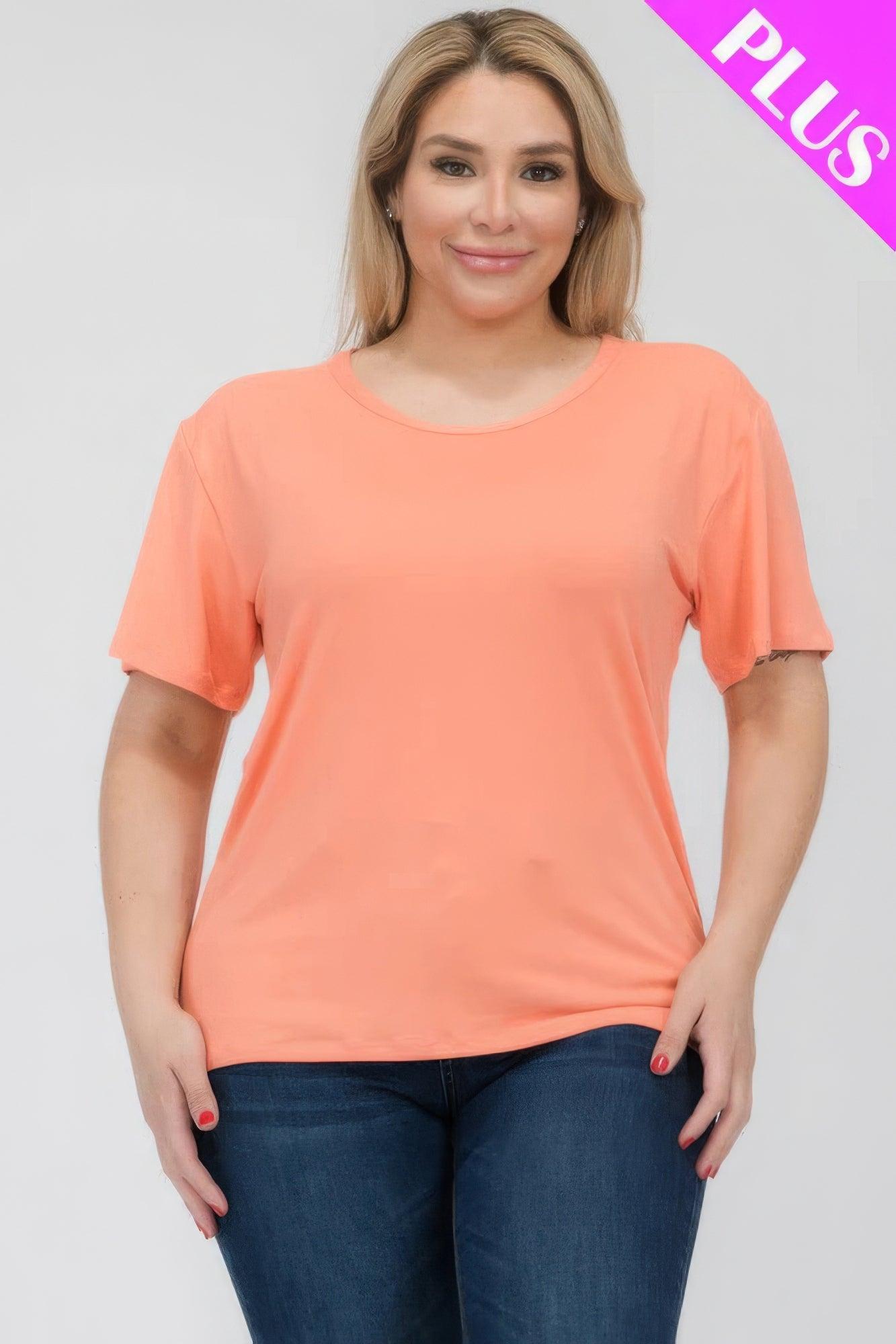 Women's Shirts Plus Size Basic Short Sleeve T-shirt