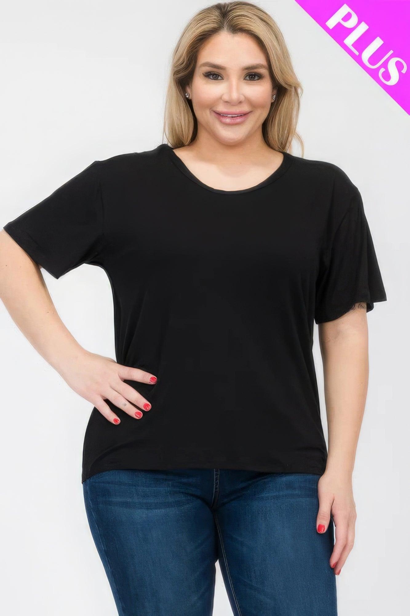 Women's Shirts Plus Size Basic Short Sleeve T-shirt