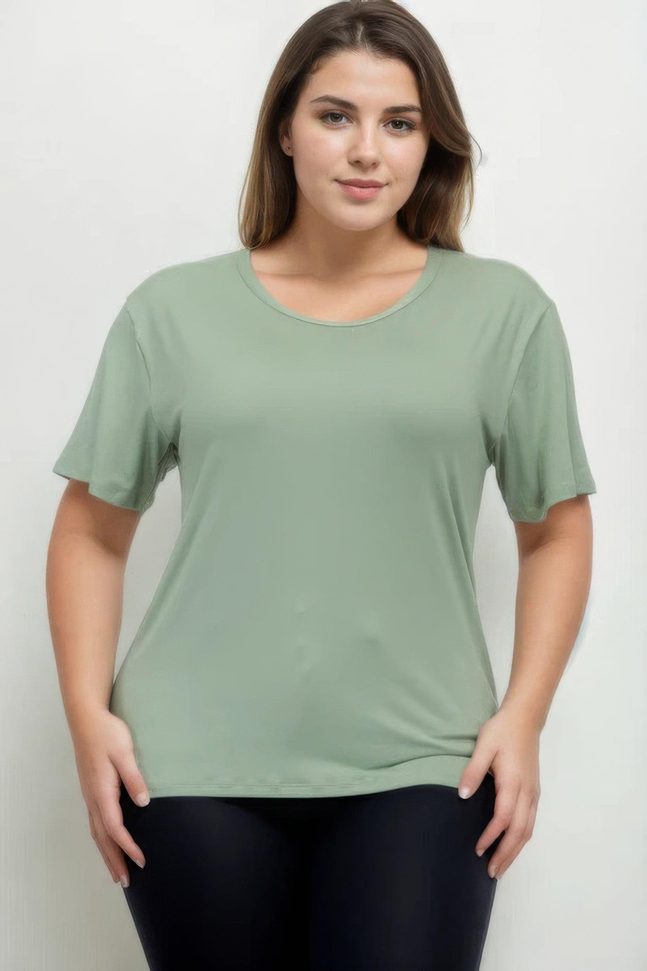 Women's Shirts Plus Size Basic Short Sleeve T-shirt