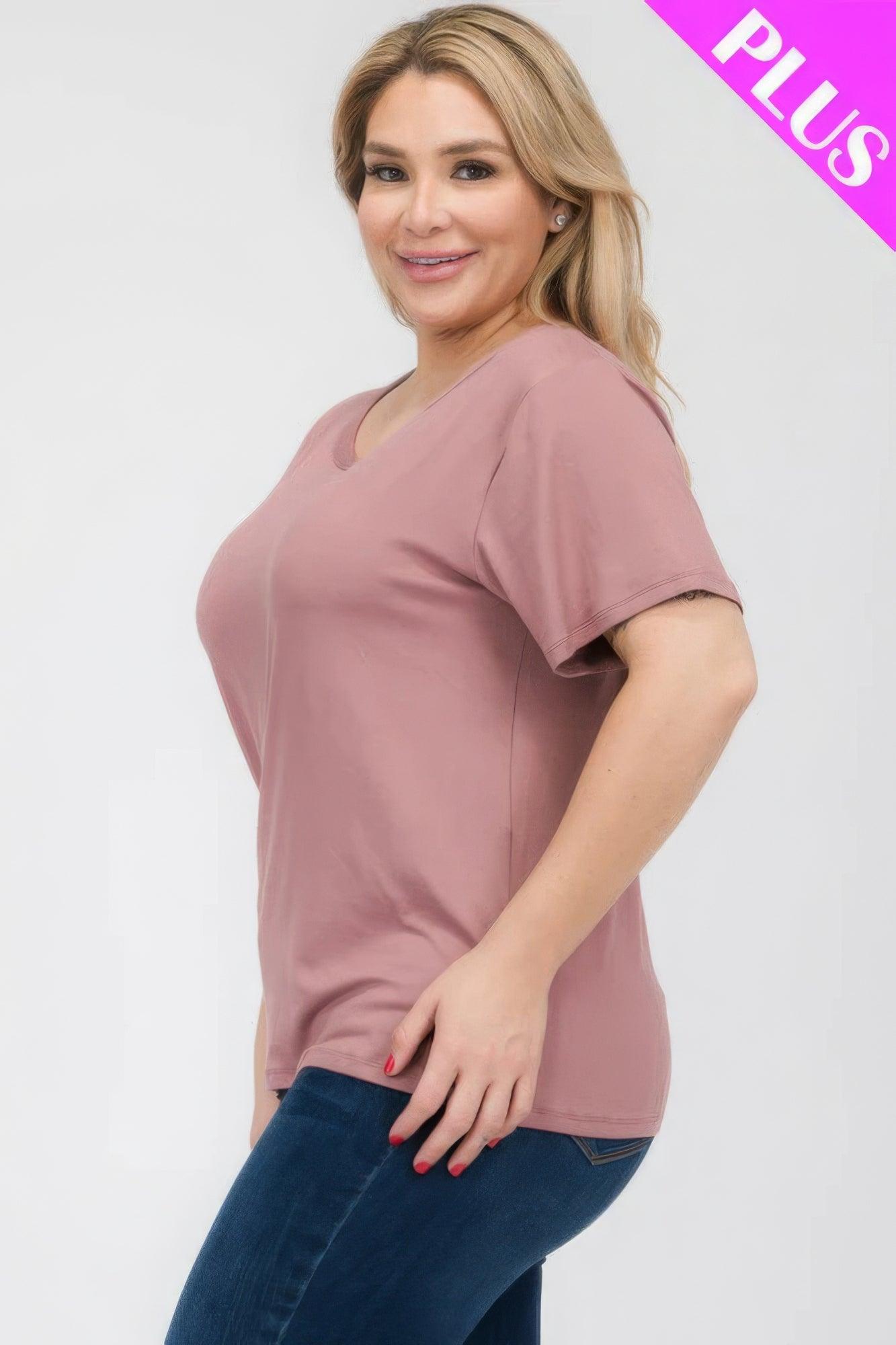 Women's Shirts Plus Size Basic Short Sleeve T-shirt