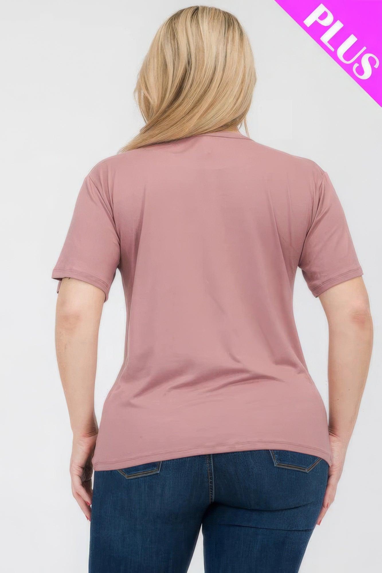 Women's Shirts Plus Size Basic Short Sleeve T-shirt