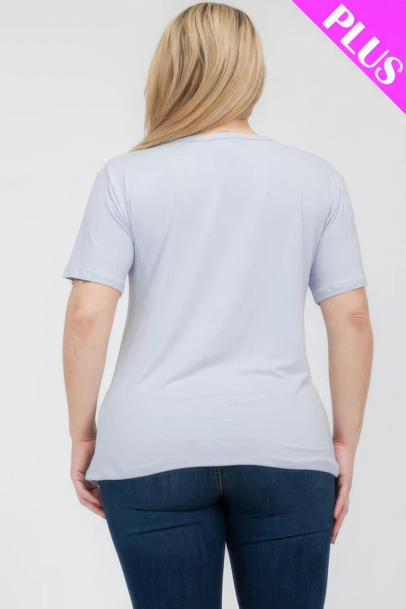 Women's Shirts Plus Size Basic Short Sleeve T-shirt