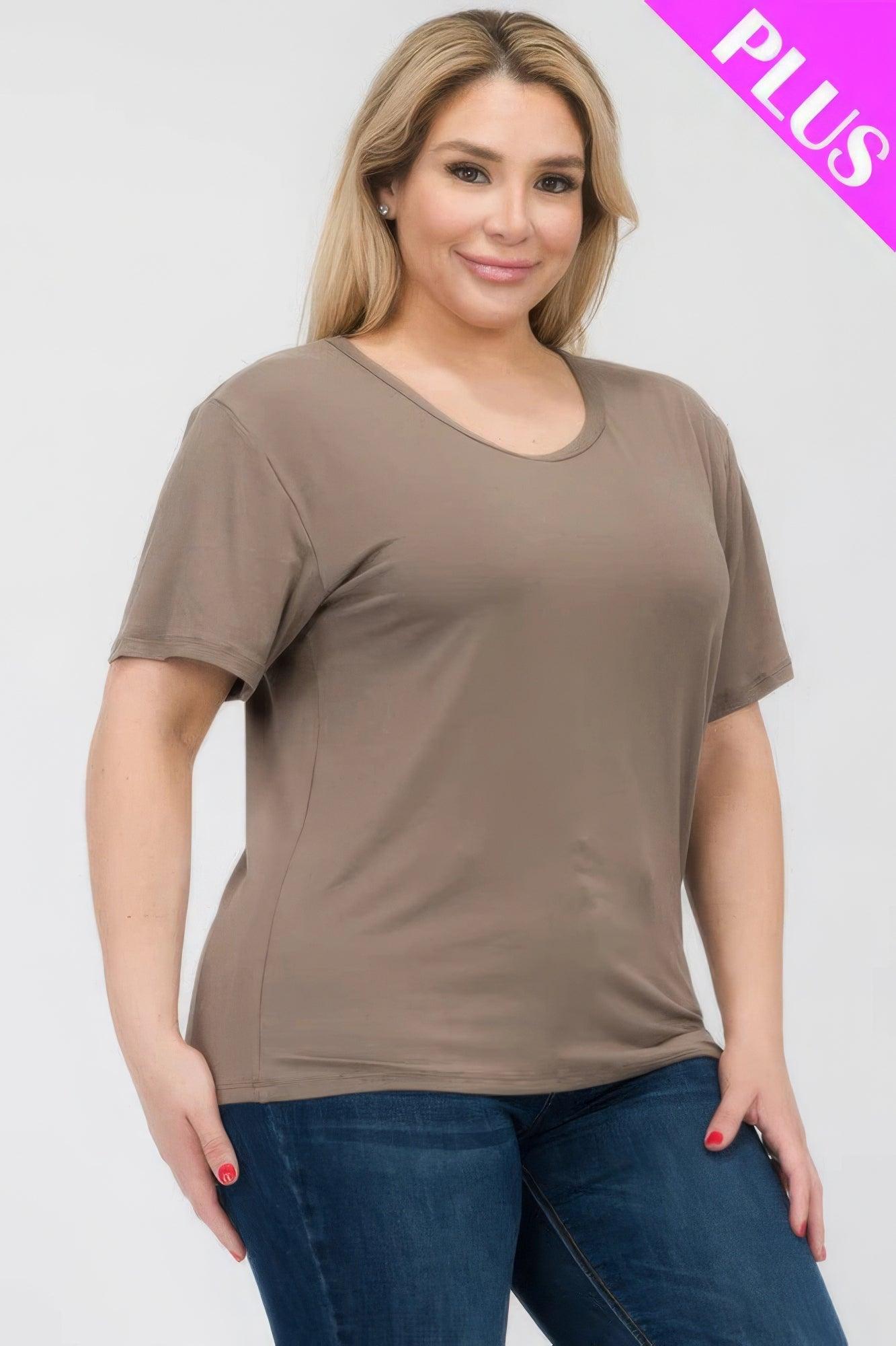 Women's Shirts Plus Size Basic Short Sleeve T-shirt