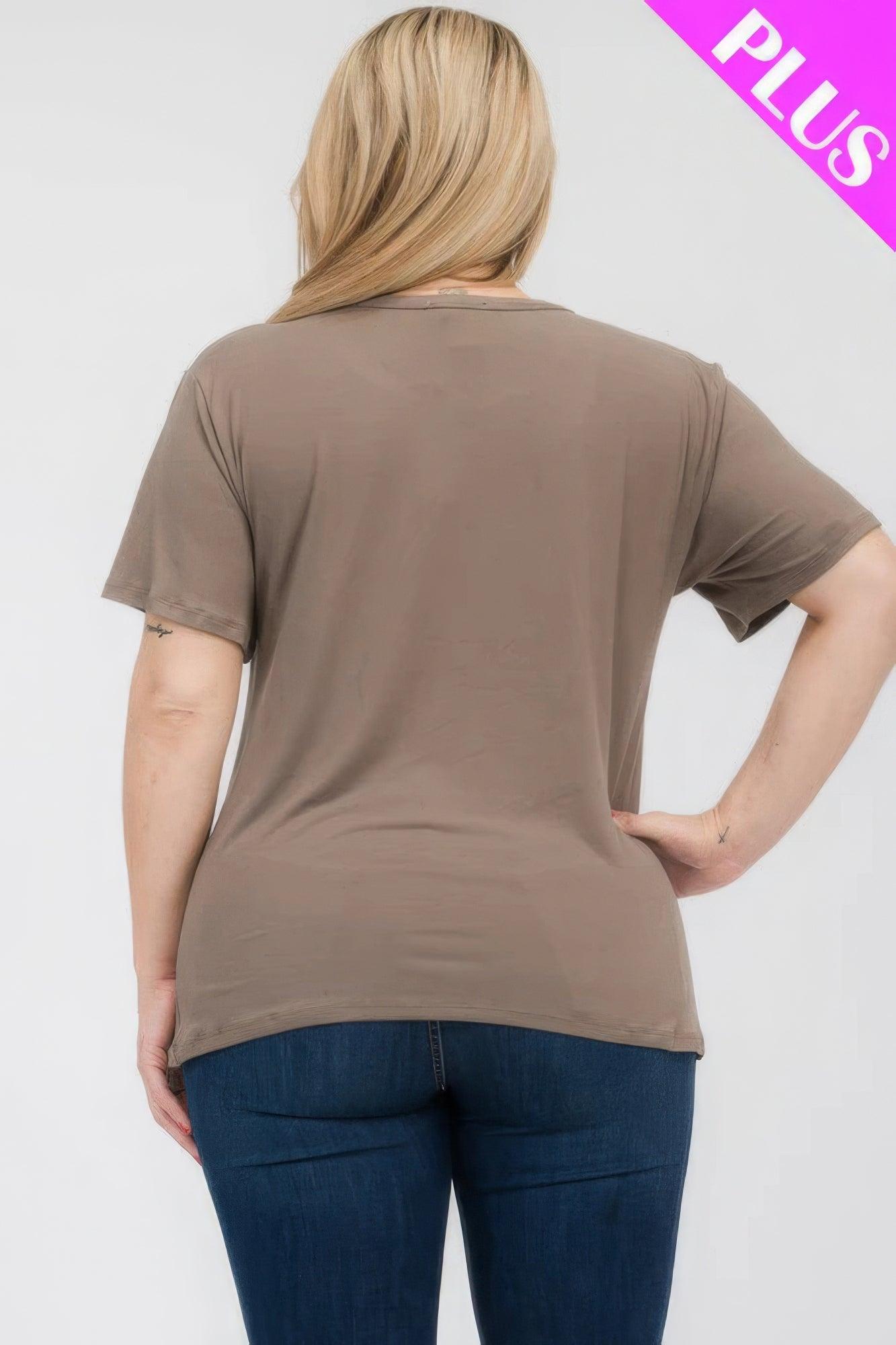 Women's Shirts Plus Size Basic Short Sleeve T-shirt