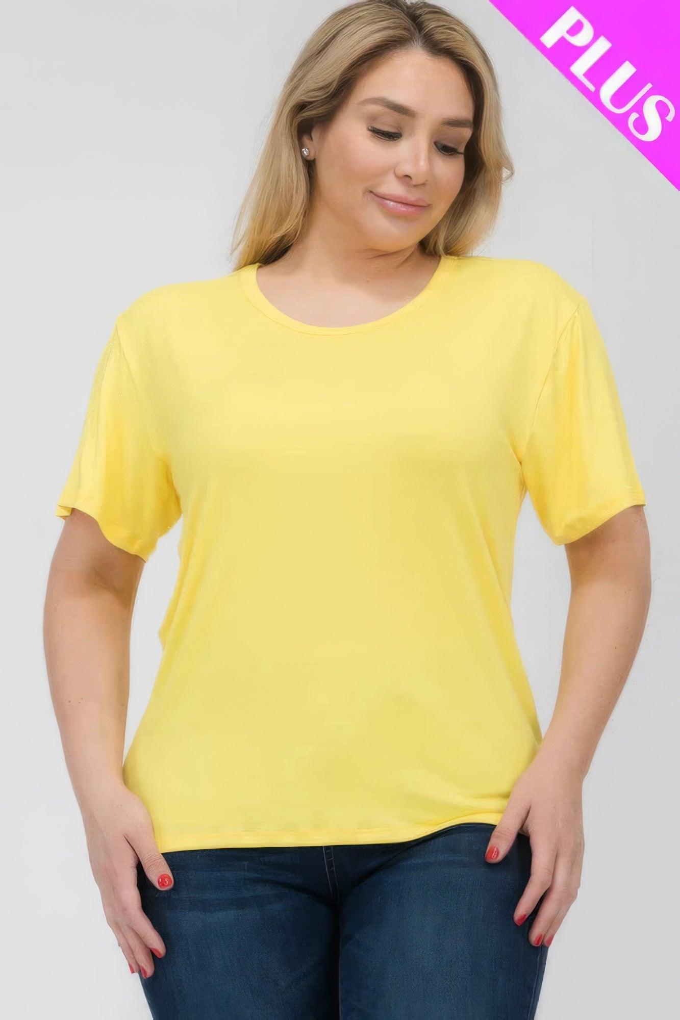 Women's Shirts Plus Size Basic Short Sleeve T-shirt