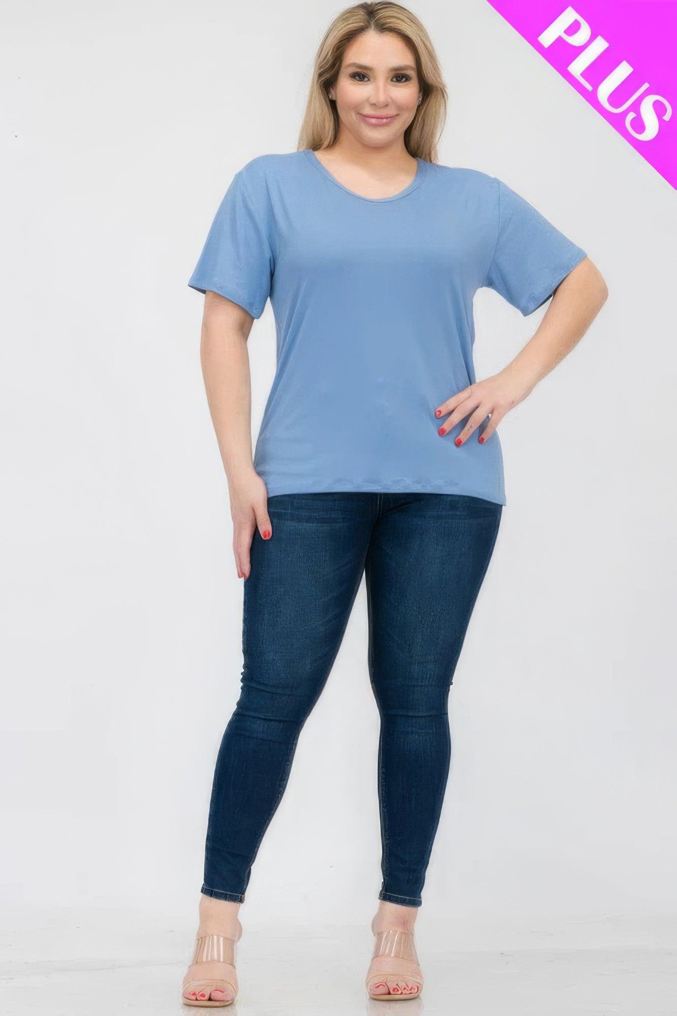 Women's Shirts Plus Size Basic Short Sleeve T-shirt