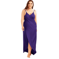 VacationGrabs Womens Plus Size Cover Up Wrap Dress Beachwear Sarong, Women's, Size: XL, Purple