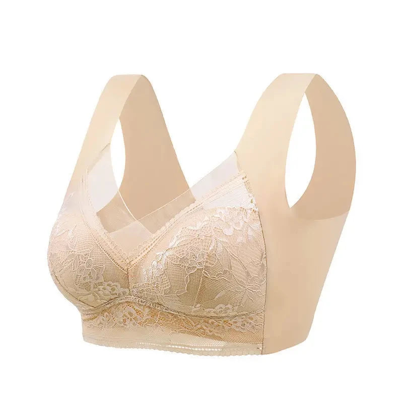 Women’s nude lace bra from plus size bra shop, perfect for everyday wear.