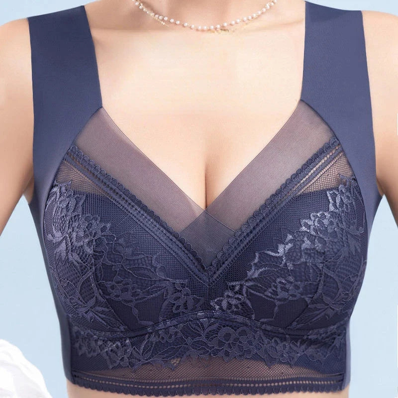 Navy lace plus size bra from VacationGrabs for everyday comfort