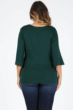 Plus Size Cowl Neck Basic Top - VacationGrabs