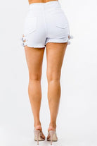 Women's Shorts Plus Size High Waist Cut Out Shorts With Buckles