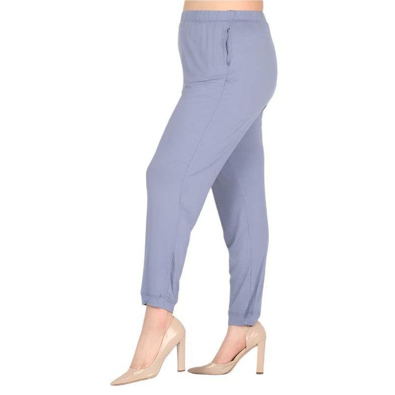 Plus Size High Waist Loose Fit Pants - VacationGrabs