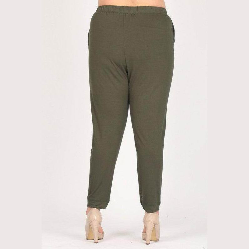 Plus Size High Waist Loose Fit Pants - VacationGrabs