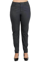 Plus Size High Waist Solid Stretch Jeans Pants - VacationGrabs