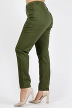 Plus Size High Waist Solid Stretch Jeans Pants - VacationGrabs
