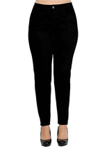 Plus Size High Waist Solid Stretch Jeans Pants - VacationGrabs