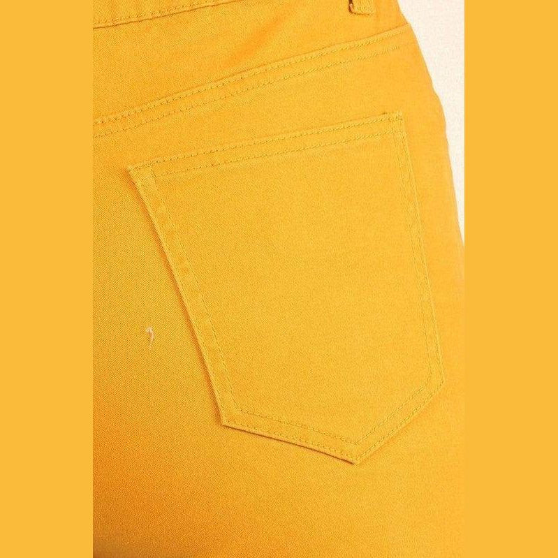 Plus Size High Waist Solid Stretch Shorts - VacationGrabs