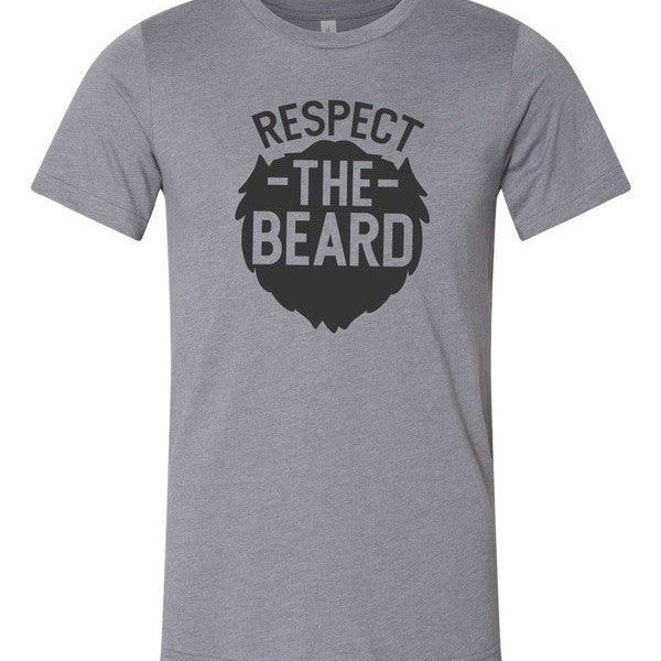Men's Shirts - Tee's Plus Size Mens Respect the Beard Tee Shirts