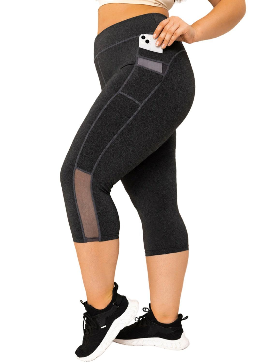 Women's Activewear Plus Size Pocketed High Waist Active Leggings