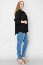 Plus Size Simple Blouse - VacationGrabs